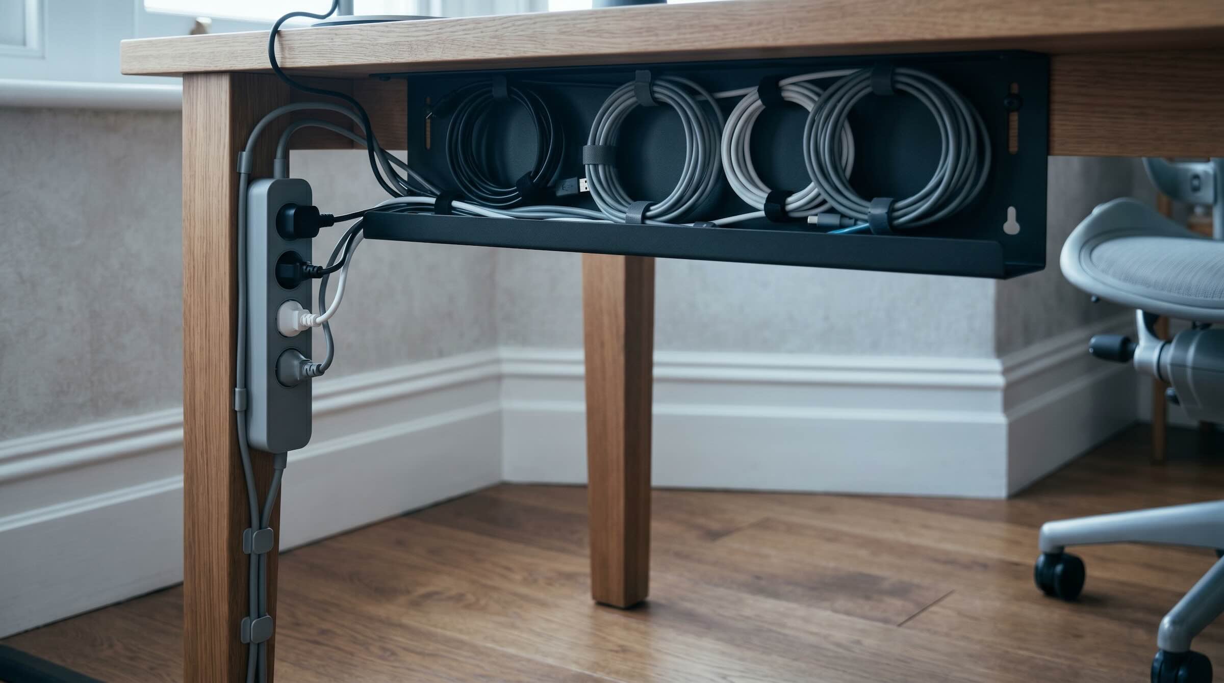 Home Office Cable Management — What to Actually Buy in the UK
